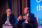 Gene Ludwig, Founder and Chief Executive, Promontory Financial Group, engages with panel moderator Mitch Eitel, Partner, Sullivan & Cromwell, during the “Outside Perspectives” session. 